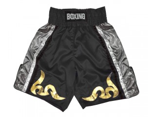 Shorts de boxeo personalizados : KNBSH-030-Negro